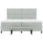 Preview: Boxspringbett mit Matratze & Bank Hellgrau 200x200 cm Samt