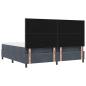 Preview: Boxspringbett mit Matratze & Bank Dunkelgrau 200x200 cm Samt