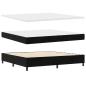 Preview: Boxspringbett mit Matratze & Bank Schwarz 200x200 cm Samt