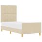Preview: Bettgestell Creme 80x200 cm aus Stoff