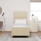 Preview: Bettgestell Creme 80x200 cm aus Stoff
