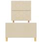 Preview: Bettgestell Creme 80x200 cm aus Stoff