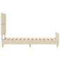 Preview: Bettgestell Creme 80x200 cm aus Stoff