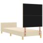 Preview: Bettgestell Creme 80x200 cm aus Stoff