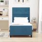 Preview: Boxspringbett mit Kopfteil Dunkelblau 100 x 200 cm Samt