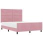 Preview: ARDEBO.de - Bettgestell Rosa 160x200 cm Samt
