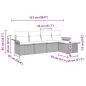 Preview: 5 teiliges Garten Sofa Set mit Kissen Schwarz Poly Rattan