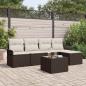 Preview: ARDEBO.de - 5 teiliges Garten Sofa Set mit Kissen Grau Poly Rattan