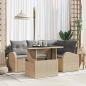 Preview: ARDEBO.de - Gartensofa-set 5 stk. Beige Poly-Rattan