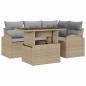 Preview: Gartensofa-set 5 stk. Beige Poly-Rattan