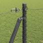 Preview: Zaunset Set von 2 Grau Stahl 25 x 1.5 m Langlebig