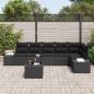 Preview: 7-teiliges Garten-Sofa-Set mit Kissen Beige Poly-Rattan