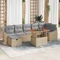 Preview: ARDEBO.de - 8-teilige Garten Sofagarnitur mit Kissen, Beige Poly Rattan