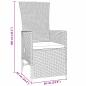 Preview: Garten Essgruppe mit Kissen 7 pcs Beige Poly-Rattan