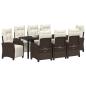 Preview: Garten Essgruppe 9 stk. Braun Poly-Rattan