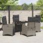 Preview: 5-teiliges Garten-Ess-Set Grau Poly-Rattan