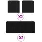 Preview: 6-teiliges TV-Schrank-Set Wandmontiert Schwarz Eiche Holzwerkstoff, Schwarzer Eichen-TV-Ständer 80x30x30 cm aus Holzwerkstoff, Wandmontierte TV-Schränke 2 Stück Schwarz Eiche 30.5x30x30 cm
