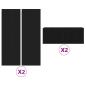 Preview: 6-teiliges TV Schrank Set Wandmontiert Schwarze Eiche Holzwerkstoff, Schwarzer Eiche TV Stand 80x30x30 cm Aus Holzwerkstoff, Wandmontierte TV Schränke - 2 Stück Schwarze Eiche, 30.5x30x90 cm, Aus Holzwerkstoff