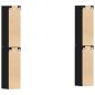 Preview: 4-teiliges TV-Schranksystem Schwarz Eiche 30.5x30x90 cm Holzwerkstoff, Wandmontierte TV-Schränke - 2 Stück Schwarz Eiche, 30.5x30x90 cm, aus Holzwerkstoff