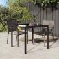 Preview: ARDEBO.de - Gartentisch Braun 90x90x75 cm Poly-Rattan