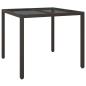 Preview: Gartentisch Braun 90x90x75 cm Poly-Rattan