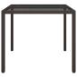 Preview: Gartentisch Braun 90x90x75 cm Poly-Rattan