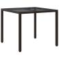 Preview: Gartentisch Braun 90 x 90 x 75 cm Poly-Rattan