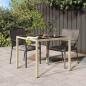 Preview: ARDEBO.de - Gartentisch Beige 90x90x75 cm Poly-Rattan
