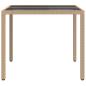 Preview: Gartentisch Beige 90x90x75 cm Poly-Rattan