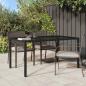 Preview: ARDEBO.de - Gartentisch Schwarz 150x90x75 cm Poly-Rattan