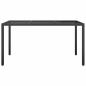 Preview: Gartentisch Schwarz 150x90x75 cm Poly-Rattan
