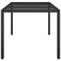 Preview: Gartentisch Schwarz 150x90x75 cm Poly-Rattan