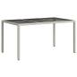 Preview: Gartentisch Weiß 150 x 90 x 75 cm Poly-Rattan
