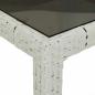 Preview: Gartentisch Weiß 150 x 90 x 75 cm Poly-Rattan