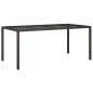 Preview: Gartentisch Braun 190x90x75 cm Poly-Rattan