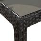 Preview: Gartentisch Schwarz 190x90x75 cm Poly-Rattan