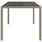 Preview: Gartentisch Grau 190x90x75 cm Poly-Rattan
