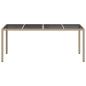 Preview: Gartentisch Beige 190x90x75 cm Poly-Rattan