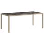 Preview: Gartentisch Beige 190x90x75 cm Poly-Rattan