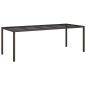 Preview: Gartentisch Braun 250x100x75 cm Poly-Rattan