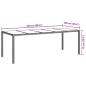 Preview: Gartentisch Braun 250x100x75 cm Poly-Rattan