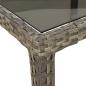 Preview: Gartentisch Grau 250x100x75 cm Poly-Rattan