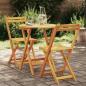 Preview: ARDEBO.de - 3-teiliges Faltbares Bistro Set Massivholz Akazie