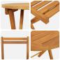 Preview: 3-teiliges Faltbares Bistro Set Massivholz Akazie