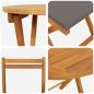 Preview: 3-teiliges faltbares Bistro Set mit Kissen aus massivem Akazienholz