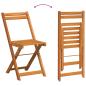 Preview: 5-teiliges Faltbares Bistro Set mit Kissen aus Massivholz Akazie