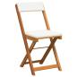 Preview: 5-teiliges Faltbares Bistro Set mit Kissen aus Massivholz Akazie
