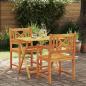 Preview: ARDEBO.de - Gartenstühle 2 Stück 56x56x90 cm Massivholz Akazie