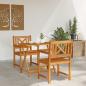 Preview: Gartenstühle 2 Stück 56x56x90 cm Massivholz Akazie