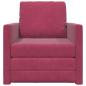 Preview: Sofa-Bett 2-in-1 Weinrot 74x77x81 cm Velour